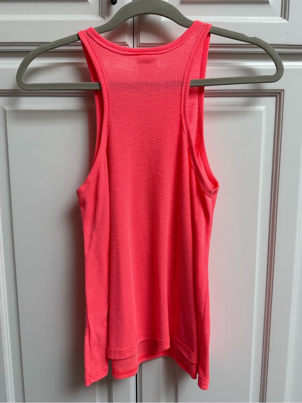 Free People Hot Pink Orange Ribbed Tank Top Size Small - Picture 2 of 8